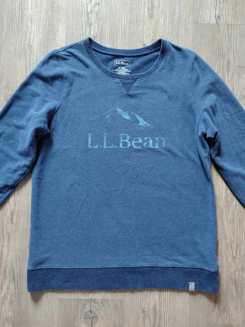 L.L.Bean Sweatshirt Women's Cozy Blue Crewneck Pullover Logo Size M